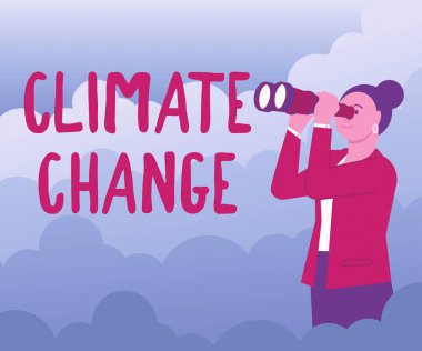 El yazısı metin İklim Değişikliği. Bölgenin ortalama hava durumunun beklenen şablonunda iş kavramı değişikliği - 42514