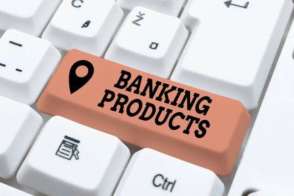 Banki termékek megjelenítése. Üzleti áttekintés biztonságos és kényelmes módja vagy szolgáltatása megtakarítások felhalmozására Új interaktív weboldal létrehozása, Programozási kódok szerkesztése — Stock Fotó