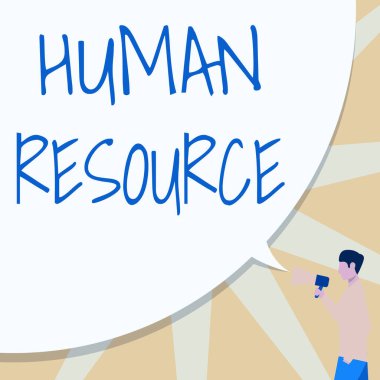 El yazısı İnsan Kaynakları. Kavram, personelle ilgilenen eleştirel bir bölüm anlamına geliyor ve çalışanlar, Büyük Baloncuklu El Koyan Adam 'ı endişelendiriyor..