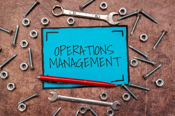 Conceptual display Operations Management. Business idea ensure Inputs to Output the Production and Provision New Ideas Brainstoming For Maintenance Planning Creative Thinking Pen — Stock Photo, Image