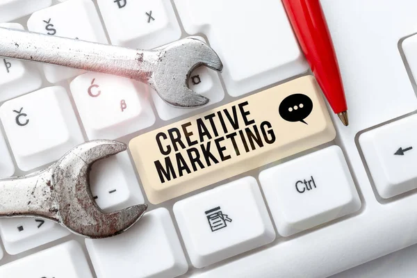 Writing displaying text Creative Marketing. Business concept Campaigning to meet the advertising requirements Formatting And Compiling Online Datas, Abstract Editing Spreadsheet — Stock Photo, Image