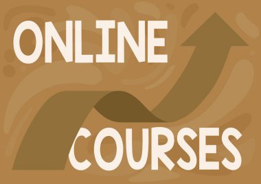 Çevrimiçi Kursların Kavramsal Görünümü. İşletme fikri, internetteki okun gökyüzüne doğru pürüzsüz bir şekilde yüzüşünün görüntüsü üzerinden yürütülen bir eğitim..