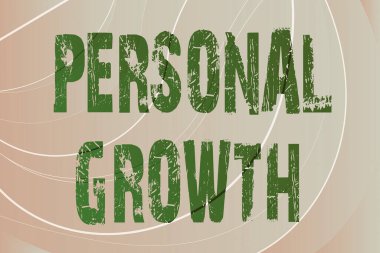 El yazısı tabelası Kişisel Büyüme. İş fikri becerilerinizi geliştirir Yeni materyal satırı Resmedilmiş Arkaplanlarınızı Farklı Şekiller ve Renklerle Öğrenirsiniz.