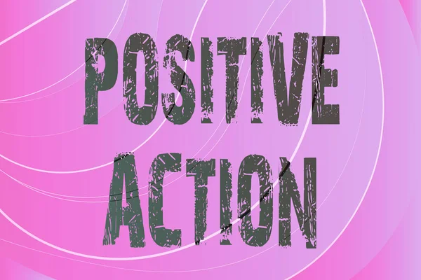 Handwriting text Positive Action. Business concept doing good attitude against certain situation Fine reaction Line Illustrated Backgrounds With Various Shapes And Colours. — 图库照片