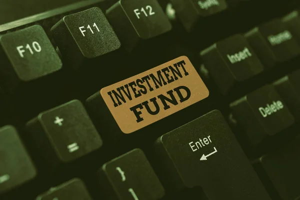 Konzeptioneller Investitionsfonds. Geschäftsübersicht Ein Kapitalangebot zahlreicher Investoren, Kontakte zu Online-Freunden, Kennenlernen im Internet — Stockfoto