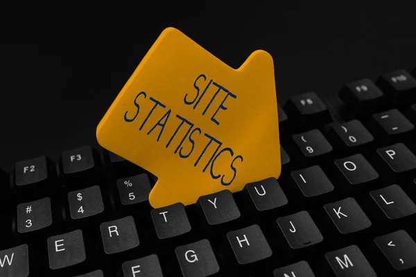 Λεζάντα κειμένου που παρουσιάζει Στατιστικά Ιστοσελίδας. Επιχειρηματική μέτρηση της συμπεριφοράς των επισκεπτών σε συγκεκριμένη ιστοσελίδα Σύνδεση με Online Φίλους, Γνωριμίες στο Διαδίκτυο — Φωτογραφία Αρχείου