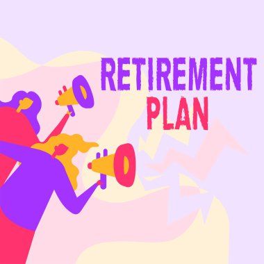 Kavramsal Emeklilik Planı. İş genel bakış açısıyla, kamu önünde duyuru yapan kadınları tutan megafonları çizmeyi bıraktığınızda para tasarrufu yaparak kullanabilirsiniz..