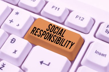 Kavramsal gösterim Sosyal Sorumluluk. Toplumun Yaşamdaki Yararları İçin İnternet Konsepti Dengesi Yazım Yöntemleri ve Malzeme Listeleri, Çevrimiçi Gıda Blog Yapımı