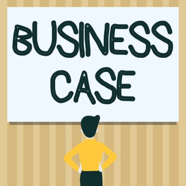 Kavramsal manşet İş Davası. İş Genel Bakış Teklifi Sözlü Sunum Yeni Görevli Adam Duran Eller ve Kalçalar Boş Bir Beyaz Tahtaya Bakıyor.