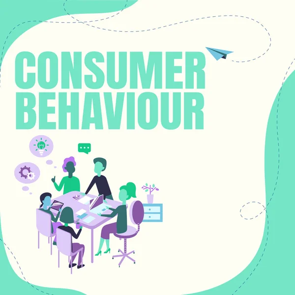 Text showing inspiration Consumer Behaviour. Concept meaning Decisions that showing make to buy or not to buy a product Entering Office Worksheet Data, Listing Registered Online Members — Fotografia de Stock