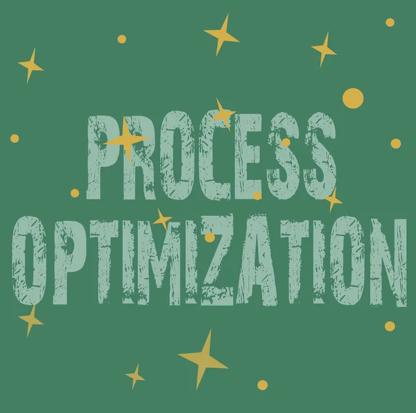 Writing displaying text Process Optimization. Internet Concept Improve Organizations Efficiency Maximize Throughput Line Illustrated Backgrounds With Various Shapes And Colours. — 图库照片