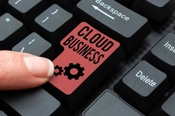 Inspiracja pokazująca znak Cloud Business. Internetowa dostawa pomysłów biznesowych usług udostępnianych użytkownikom Wpisz umowę o pracę Próbka, transkrypcja Online Talk Show Audio — Zdjęcie stockowe