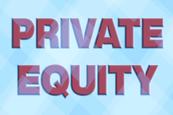 Sign displaying Private Equity. Business overview limited partnerships composed of funds not publicly traded Line Illustrated Backgrounds With Various Shapes And Colours. — Stockfoto