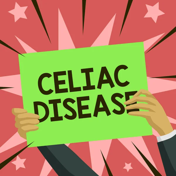 Handwriting text Celiac Disease. Business overview autoimmune disorder that primarily affects small intestine -42194 — Stockfoto