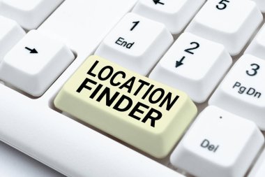 Konum Bulucu sunan metin başlığı. Çevrimiçi Üye İsim Listeleri Yazan, Yeni Çalışma Kağıdı Dosyaları Oluşturan, seçili bir yerin adresini bulmak için kavramsal fotoğraf A servisi sunuldu