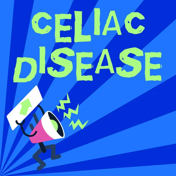 Text caption presenting Celiac Disease. Word Written on autoimmune disorder that primarily affects small intestine -42450 — Stockfoto