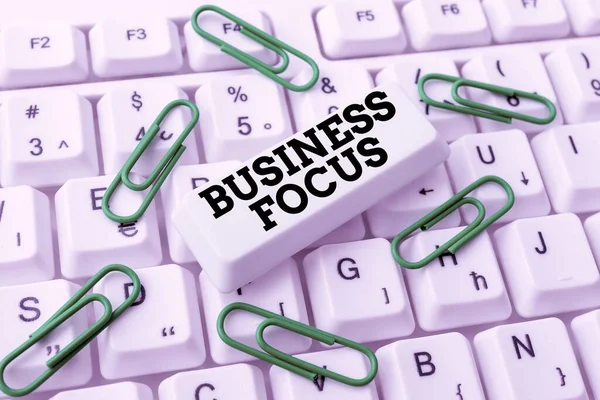 Text caption presenting Business Focus. Business concept Serving the needs of the client Full attention on details Transcribing Online Voice Recordings, Typing And Recording Important Notes — Stock Photo, Image