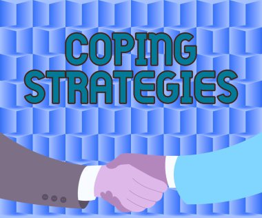 Metin Kopyalama Stratejileri yazılıyor. İş yaklaşım planı ya da bir şeyler başarma planları Kağıt Arkaplan Çizen İki Adam El sıkışma Anlaşması Sunar