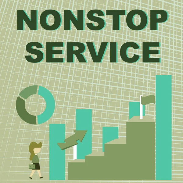문자 메시지 : Nonstop Service.. 대중의 필요를 알리는 제도가 있어서 항상 이용할 수있다. — 스톡 사진