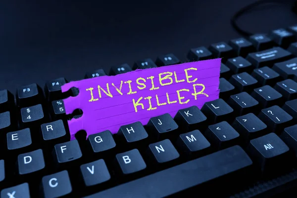 Text caption presenting Invisible Killer. Business concept presence into the air of a substance which are harmful Abstract Online Registration Process, Typing Personal Informations — Fotografia de Stock