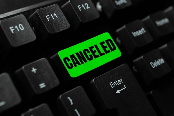 Sign displaying Canceled. Business overview to decide not to conduct or perform something planned or expected Abstract Creating Online Typing Services, Learning Computer Program Codes — Stockfoto