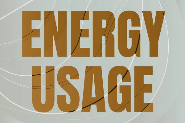 Inspiration showing sign Energy Usage. Business idea Amount of energy consumed or used in a process or system Line Illustrated Backgrounds With Various Shapes And Colours. — 图库照片