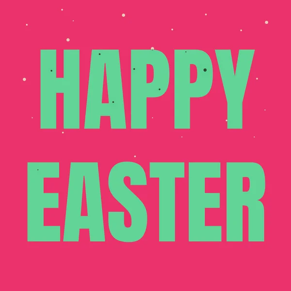Szöveg megjelenítése Boldog Húsvétot. Üzleti koncepció Keresztény ünnep a Jézus vonal feltámadásának emlékére Illusztrált hátterek különböző formákkal és színekkel. — Stock Fotó