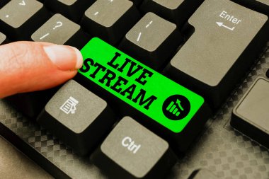 El yazısı Live Stream. İnternet Soyut Toplama Soruşturma İpuçlarının İnternet 'te kullanılması ve İnternet Fikirleri Sunumu ile birlikte bir video veya ses materyali yayınlamak için iş genel görünümü