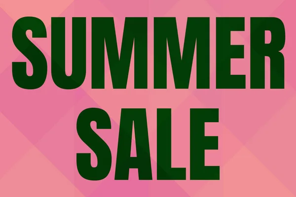 Text caption presenting Summer Sale. Business concept a special type of discount to merchandise imposed during summer Line Illustrated Backgrounds With Various Shapes And Colours. — Fotografia de Stock