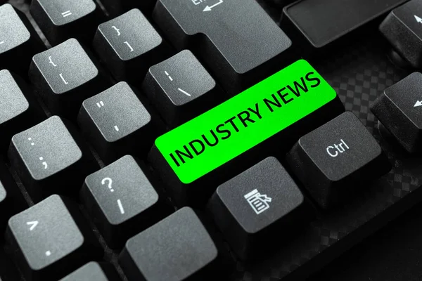 Conceptueel bijschrift Industry News. Business idee Technical Market Report Manufacturing Trade Builder Abstracte Verzameling Onderzoek Aanwijzingen Online, Presentatie Internet Ideeën — Stockfoto