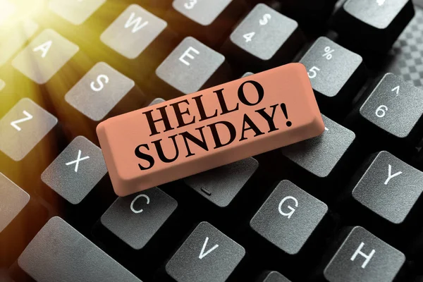 Conceptual display Hello Sunday. Business overview inspired positive greeting for having a happy weekend Developing New Antivirus Program Codes, Organizing File System