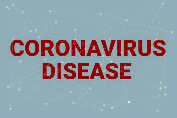 Pokaz koncepcyjny Choroby Koronawirusowej. Pojęcie oznaczające chorobę spowodowaną przez nowego wirusa SARSCoV2 Line Illustrated tła o różnych kształtach i kolorach. — Zdjęcie stockowe
