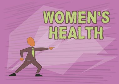 Kadın Sağlığı işaretini gösteren bir ilham. İşletme vitrini Kadınları, Takım Elbiseli Adam 'ın Liderliği Gösterme Yönteminden kaçınmanın fiziksel sağlık sonucudur..