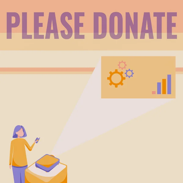 PLEASE DONATE Stock Illustration