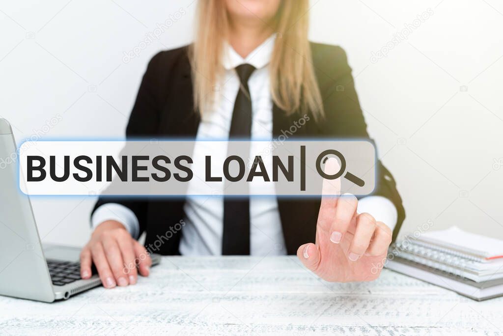 Conceptual display Business Loan. Business idea Credit Mortgage Financial Assistance Cash Advances Debt Explaining Company Problem, Abstract Providing Dispute Solutions