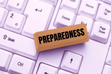 Hazırlığı gösteren bir işaret. İş gösterisi kalitesi ya da beklenmedik olaylar için hazırlanma durumu İş Bulma Anlaşması Numunesi Yazma, Çevrimiçi Talk Show Ses Programı Yazma