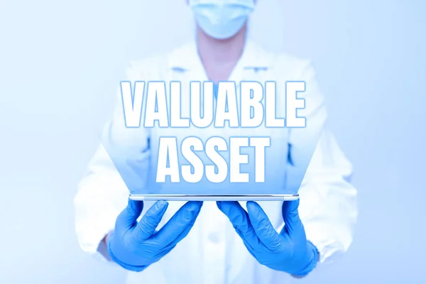 Handwriting text Valuable Asset. Business concept Your most valuable asset is your ability or capacity Demonstrating Medical Techology Presenting New Scientific Discovery — Stock Photo, Image