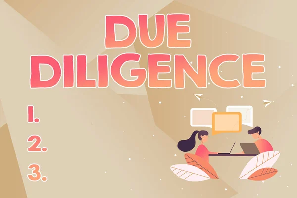 Текст підпису, що представляє Due Diligence. Концепція бізнесу Комплексна оцінка добровільних розслідувань Аудит Анотація Розмова та інтерв'ю, Глобальна концепція підключення — стокове фото