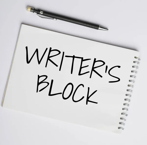 Conceptual caption Writer S Block. Business overview Condition of being unable to think of what to write Flashy School Office Supplies, Teaching Learning Collections, Writing Tools, — 图库照片