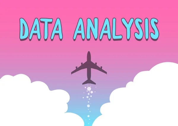 Conceptual caption Data Analysis. Conceptual photo Translate numbers to Analytical Conclusion Forecasting Illustration Of Airplane Launching Fast Straight Up To The Skies. — Foto Stock