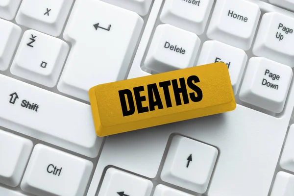 पाठ चिह्न जो मृत्यु को दर्शाता है। अवधारणा अर्थ सभी महत्वपूर्ण संकेतों की स्थायी समाप्ति, मरने वाले व्यक्तिगत टाइपिंग रोजगार समझौते का उदाहरण नमूना, ऑनलाइन टॉक शो ऑडियो लिखना — स्टॉक फ़ोटो, इमेज
