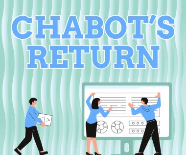 El yazısı Chabot S Dönüşü. Sohbetin geri dönüşü için İşitsel ya da metin metodu üzerinden Meslektaşlar Tablo Çizimi Grafik Çizelgesinin yanında duran