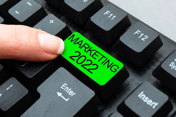 2017 년 11 월 22 일에 확인 함 . text showing inspiration Marketing 2022. Business idea Commercial trends for 2022 New Year promotional event Abstract Gathering Investigation Clues Online, Presenting Internet Ideas — 스톡 사진