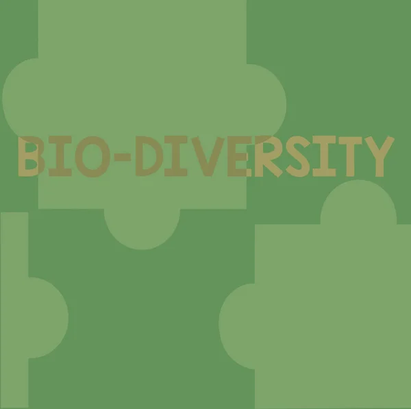 Conceptuele weergave Bio Diversiteit. Concept betekent Verscheidenheid van het leven Organismen Marine Fauna Ecosystem Habitat Line Illustrated Achtergronden met verschillende vormen en kleuren. — Stockfoto