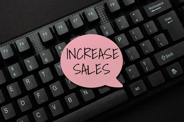 Handwriting text Increase Sales. Internet Concept Boosting the product sold to customers Trade Growth Typing Hospital Records And Reports, Creating New Ebook Reading Program — Stockfoto