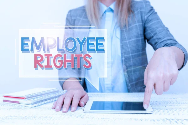 Kavramsal Başlık Çalışan Hakları. İş konsepti tüm çalışanların kendi işyerlerinde temel haklara sahiptir. İş Planları ve Tasarımları, Akıllı Telefon Ses ve Video Görüşmeleri