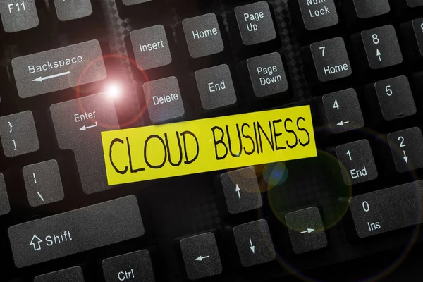 Inspiracja pokazująca znak Cloud Business. Internetowe świadczenie usług udostępnianych użytkownikom Edycja i przepisywanie raportów Błędy ortograficzne, Wpisywanie Inwentarza Sklepu Internetowego — Zdjęcie stockowe