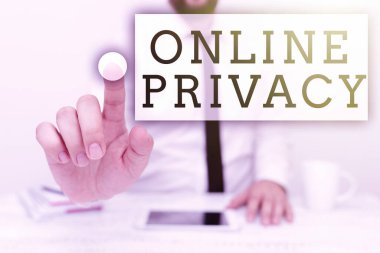 El yazısı işareti Çevrimiçi Mahremiyet. İnternet Konsepti Güvenlik Seviyesi Kişisel Veriler İnternet Sunucu İletişim Teknolojisi Akıllı Telefon Ses ve Video Çağrısı