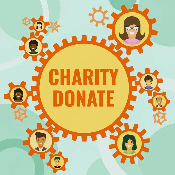 Schrijven met tekst Charity Donate. Zakelijk concept geschenk van een individu aan een non-profit organisatie -42207 — Stockfoto