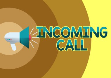 Gelen Arama ilhamını gösteren mesaj. Gelen Arama Kimliği Üzerine Yazılan Sözcük Sesli Mesaj Vidcall İllüstrasyonu Yüksek Sesli Megafon Hoparlörü Yeni Duyurular Yapıyor.